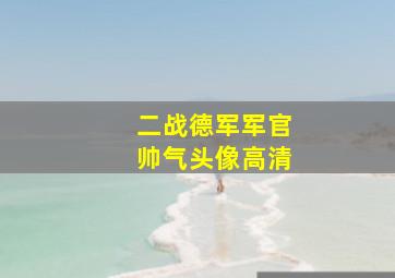 二战德军军官帅气头像高清