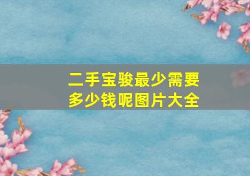 二手宝骏最少需要多少钱呢图片大全