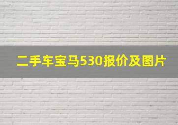 二手车宝马530报价及图片