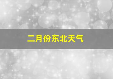 二月份东北天气