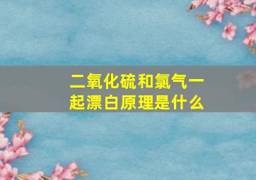 二氧化硫和氯气一起漂白原理是什么