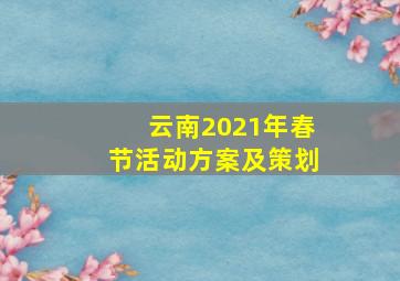 云南2021年春节活动方案及策划