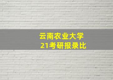 云南农业大学21考研报录比