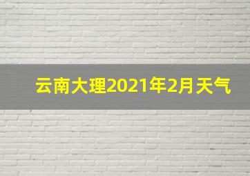 云南大理2021年2月天气