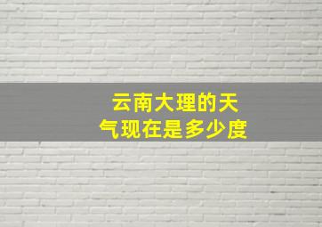 云南大理的天气现在是多少度