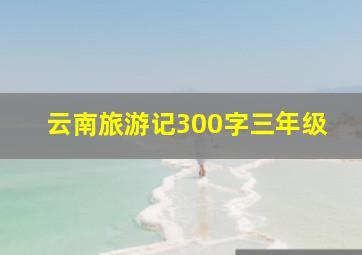 云南旅游记300字三年级