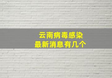 云南病毒感染最新消息有几个