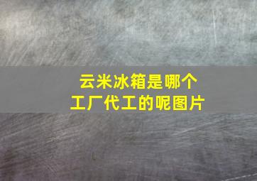 云米冰箱是哪个工厂代工的呢图片