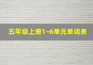 五年级上册1~6单元单词表