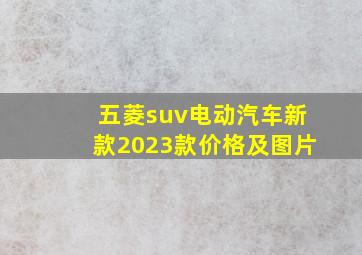 五菱suv电动汽车新款2023款价格及图片