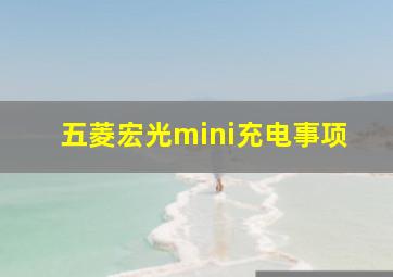 五菱宏光mini充电事项