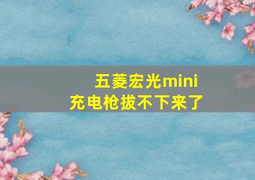 五菱宏光mini充电枪拔不下来了