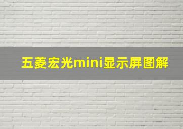 五菱宏光mini显示屏图解