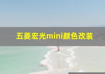 五菱宏光mini颜色改装