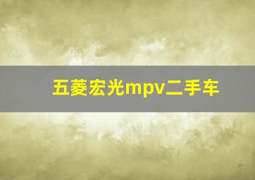 五菱宏光mpv二手车