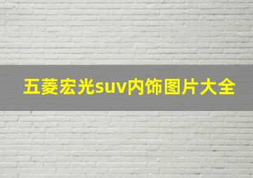 五菱宏光suv内饰图片大全