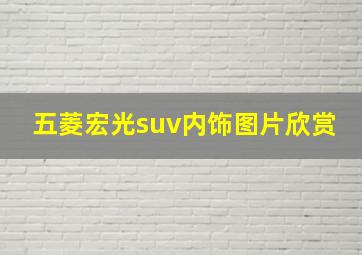 五菱宏光suv内饰图片欣赏