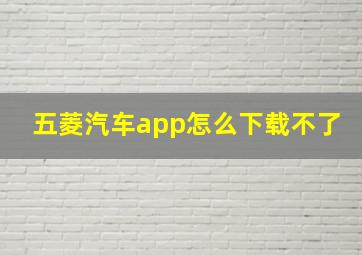 五菱汽车app怎么下载不了