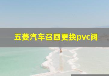 五菱汽车召回更换pvc阀