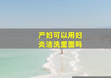 产妇可以用妇炎洁洗里面吗