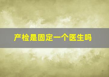 产检是固定一个医生吗