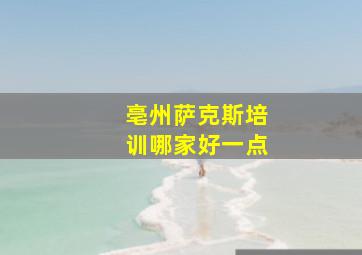 亳州萨克斯培训哪家好一点