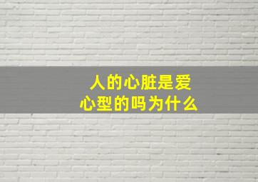 人的心脏是爱心型的吗为什么