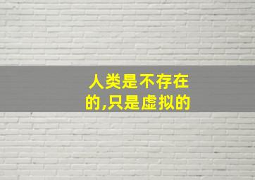 人类是不存在的,只是虚拟的