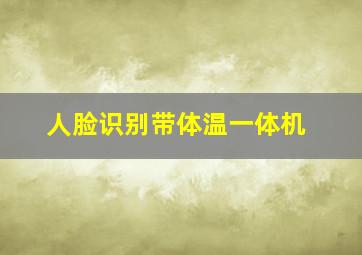 人脸识别带体温一体机