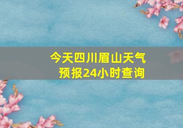 今天四川眉山天气预报24小时查询