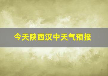 今天陕西汉中天气预报