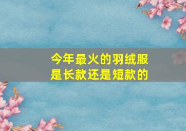 今年最火的羽绒服是长款还是短款的