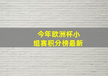 今年欧洲杯小组赛积分榜最新