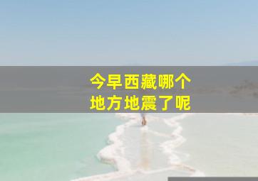 今早西藏哪个地方地震了呢