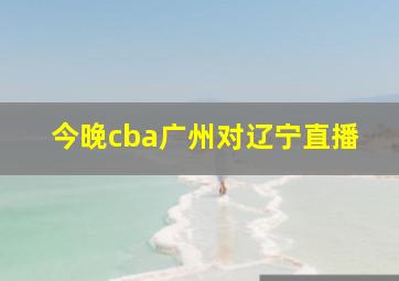 今晚cba广州对辽宁直播