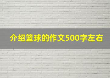 介绍篮球的作文500字左右