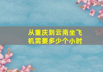 从重庆到云南坐飞机需要多少个小时