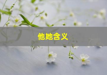 他她含义