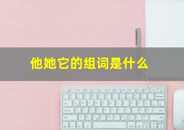 他她它的组词是什么