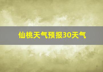 仙桃天气预报30天气