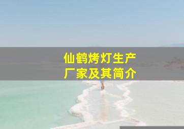 仙鹤烤灯生产厂家及其简介