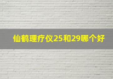 仙鹤理疗仪25和29哪个好