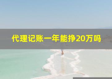 代理记账一年能挣20万吗