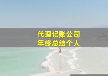 代理记账公司年终总结个人