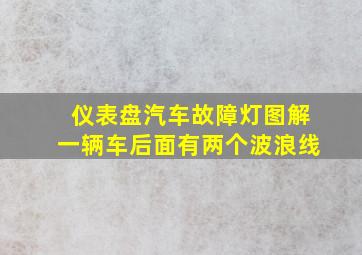 仪表盘汽车故障灯图解一辆车后面有两个波浪线