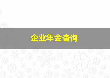 企业年金杳询