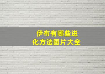 伊布有哪些进化方法图片大全