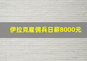 伊拉克雇佣兵日薪8000元