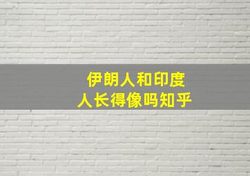 伊朗人和印度人长得像吗知乎