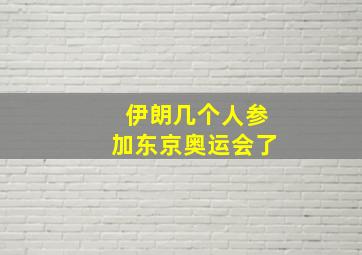 伊朗几个人参加东京奥运会了